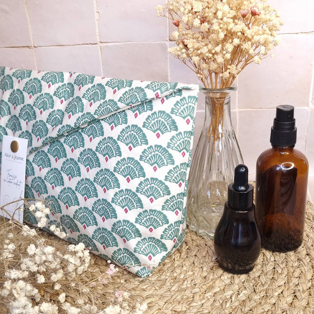 Trousse de toilette en coton enduit - Alba