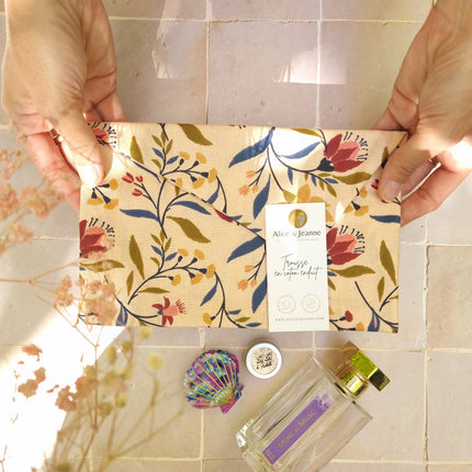 Trousse à maquillage en coton enduit - Agathe