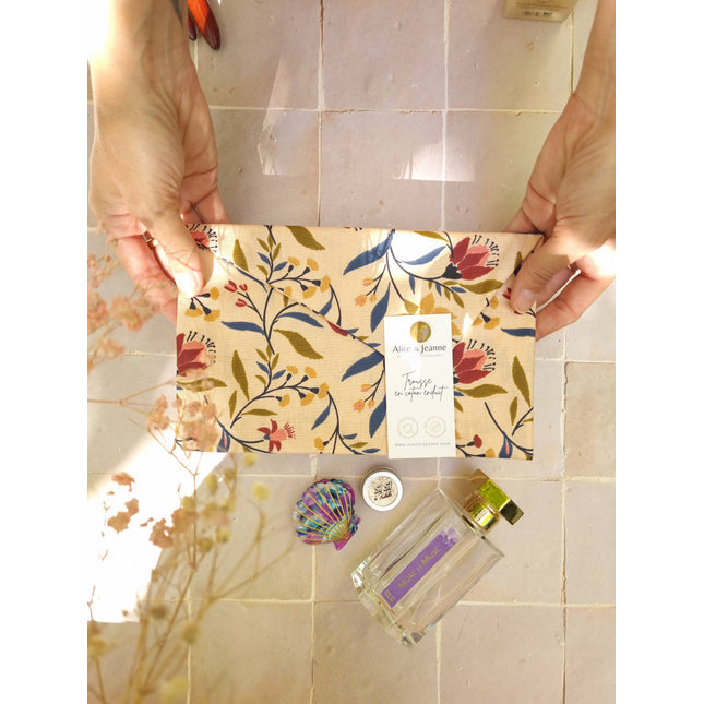 Trousse à maquillage en coton enduit - Agathe
