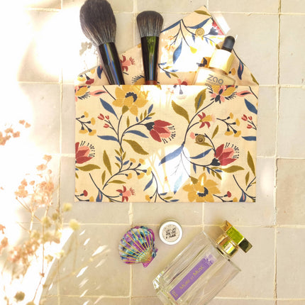 Trousse à maquillage en coton enduit - Agathe