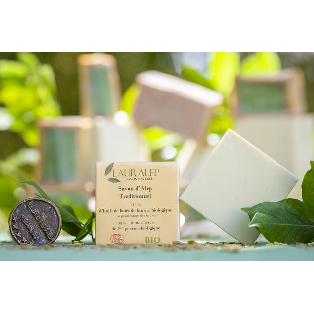 Savon d'Alep bio - 20% d'huile de baies de laurier