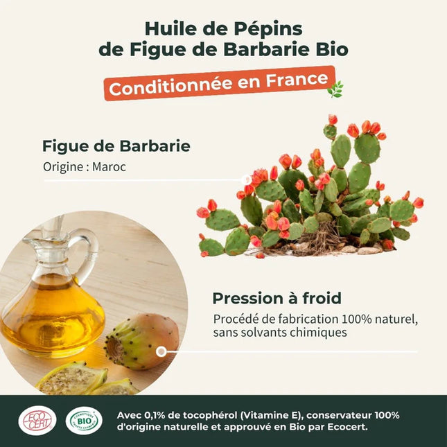 Pépins de figue de barbarie 30ml - Huile végétale bio