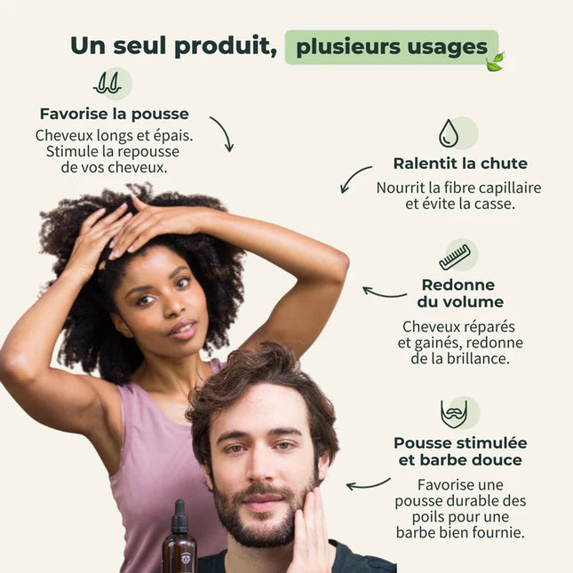 Soin pousse des cheveux à l'huile de Romarin - 50ml