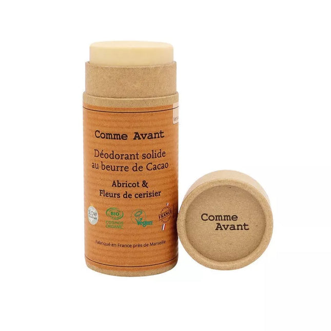 2 recharges - Déodorant solide au beurre de cacao - Abricot & fleurs de cerisier