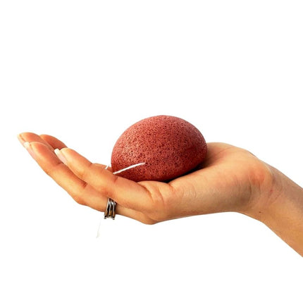 Eponge Konjac visage - Argile rouge