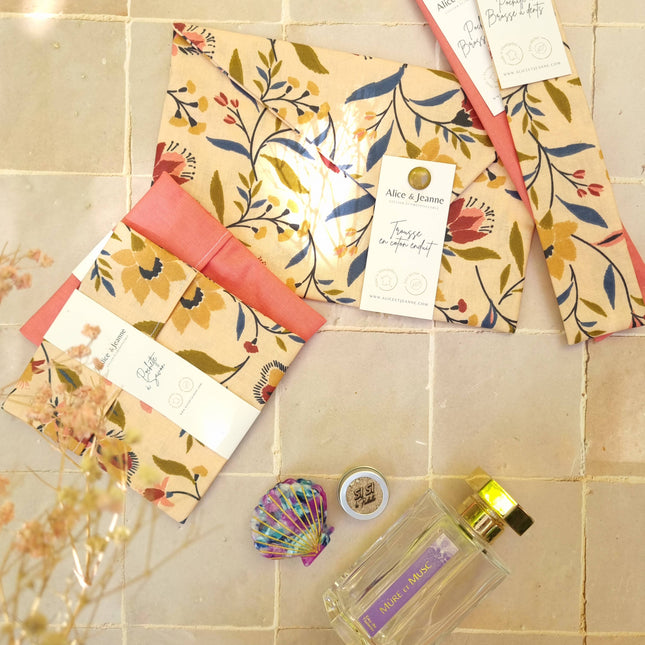 Trousse à maquillage en coton enduit - Agathe