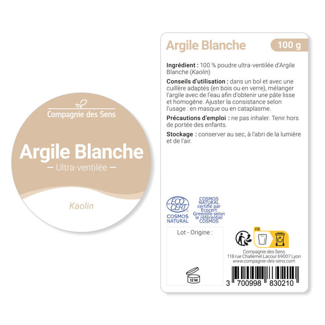 Argile blanche Kaolinite 250g