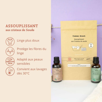 Assouplissant en poudre aux cristaux de soude - 500g