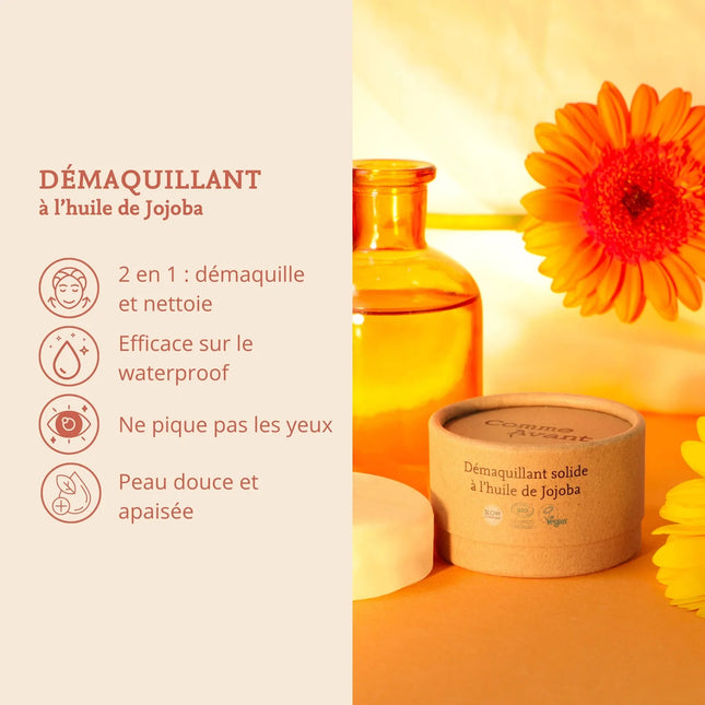 Démaquillant solide à l'huile de jojoba - 40g