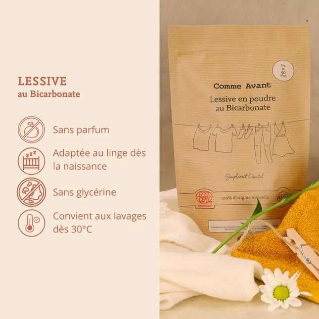 Lessive en poudre au bicarbonate - 1kg