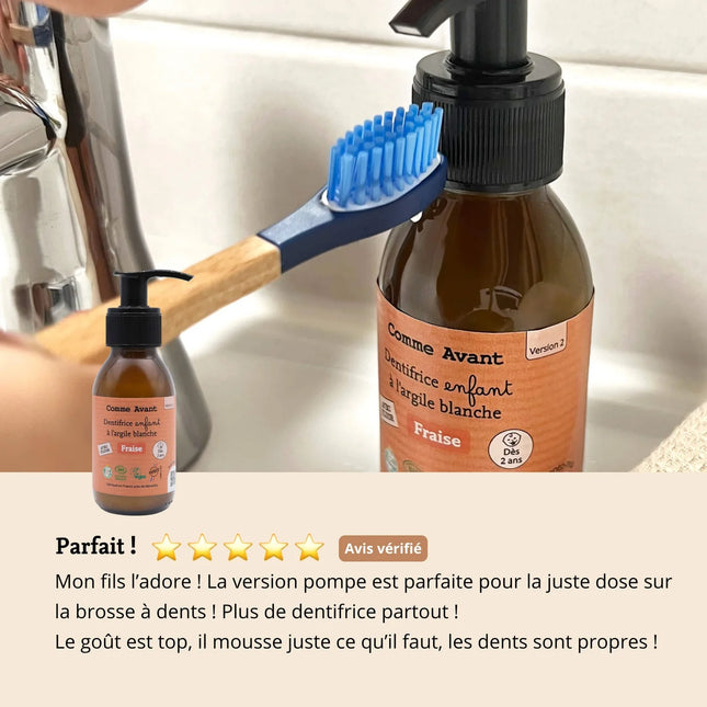 Dentifrice en pâte d'argile à la fraise - Enfant