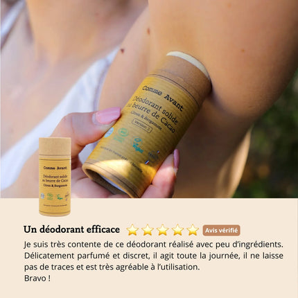 Déodorant solide au beurre de cacao - Citron & bergamote