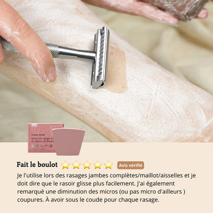 Savon de rasage à l'huile de pépins de raisin