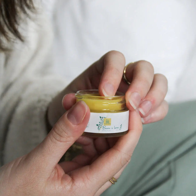 Baume à lèvres 15ml - Cire d'abeille, miel et prune