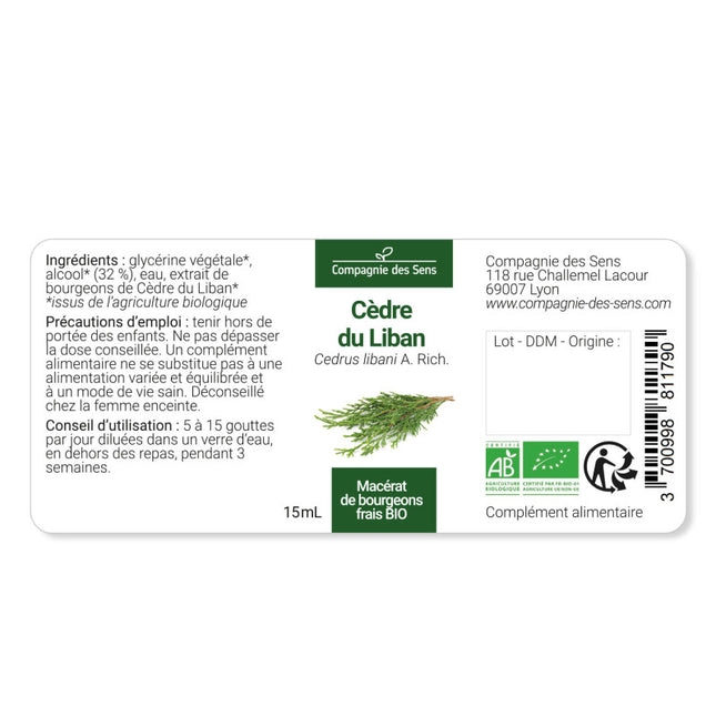 Cèdre du Liban 30ml - Macérât de bourgeons bio