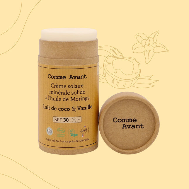 Crème solaire minérale SPF30 solide