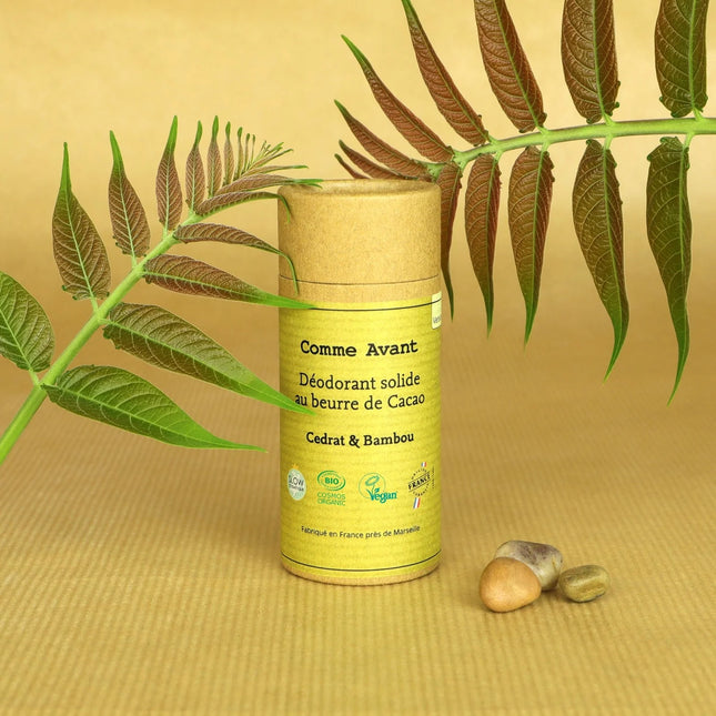 Déodorant solide au beurre de cacao - Cédrat & Bambou