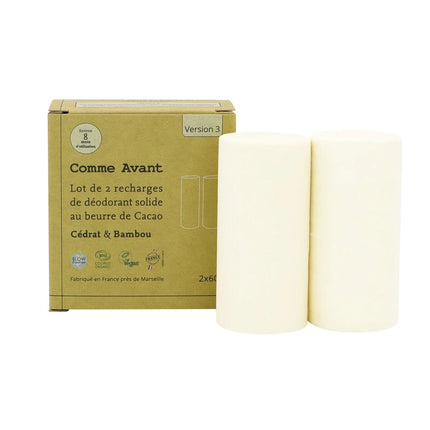 Déodorant solide au beurre de cacao - Cédrat & Bambou