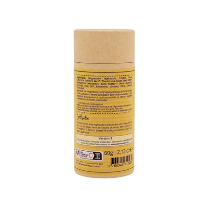 Déodorant solide au beurre de cacao - Citron & bergamote