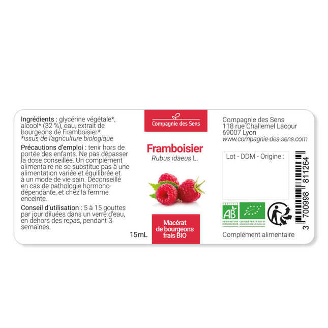 Framboisier 15ml - Macérât de bourgeons bio