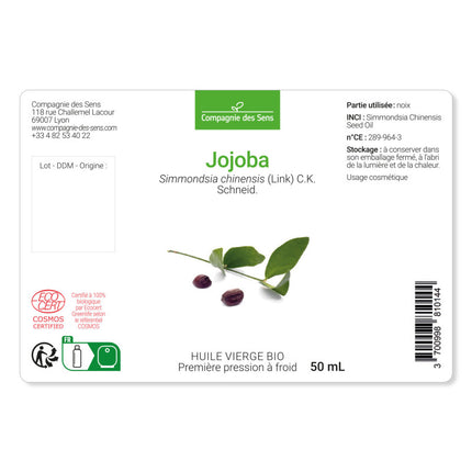 Jojoba 50ml - Huile végétale vierge bio