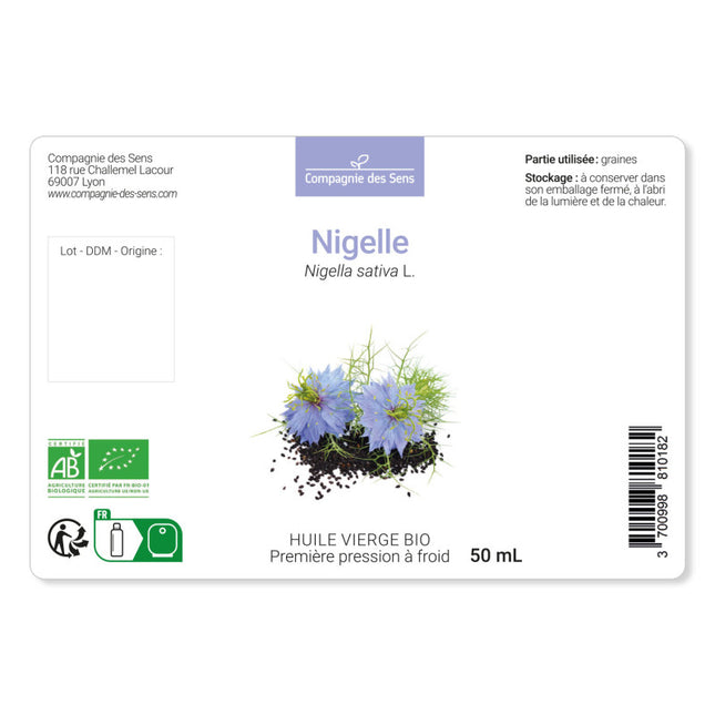 Nigelle 50ml - Huile végétale vierge bio