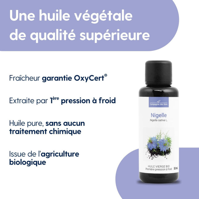 Nigelle 50ml - Huile végétale vierge bio