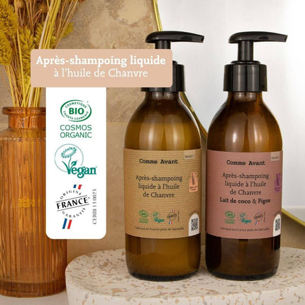 Après-shampoing liquide à l'huile de chanvre bio - 200ml