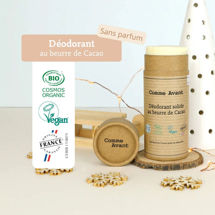 Déodorant solide au beurre de cacao