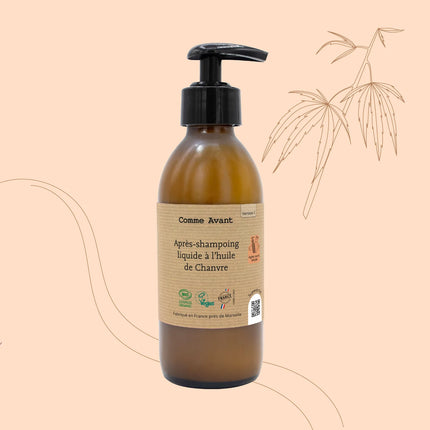 Après-shampoing liquide à l'huile de chanvre bio - 200ml