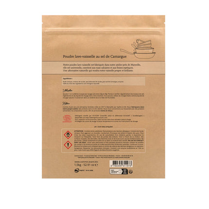 Poudre lave-vaisselle au sel de Camargue - 1,5kg