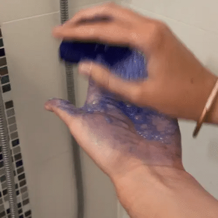 Shampoing solide aux pigments bleu Ultramarine (cheveux blonds et blancs)