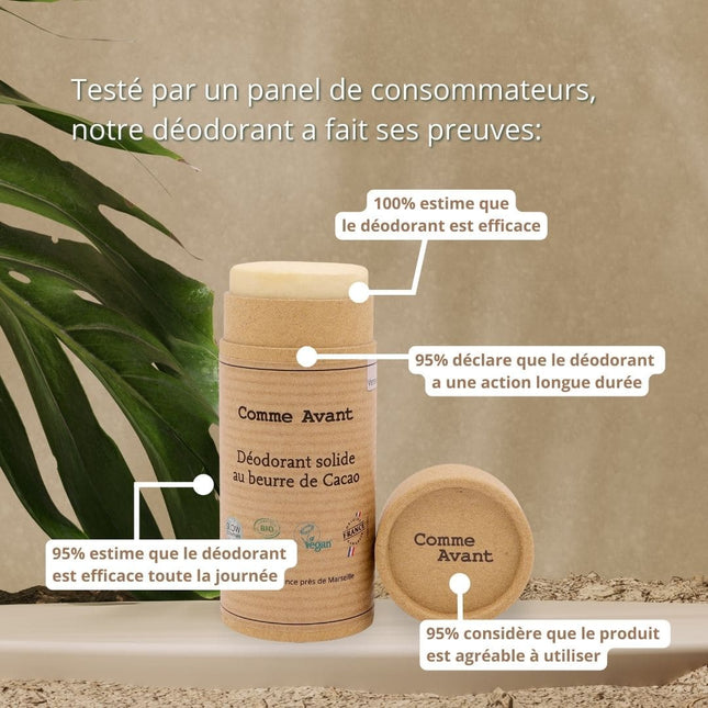 Déodorant solide au beurre de cacao